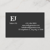 Cartes de visite motif simples (Dos)