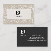 Cartes de visite motif simples (Devant / Derrière)