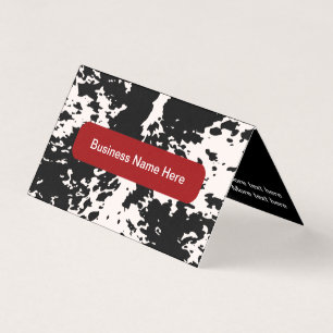 Cartes de visite motif vache campagne tendance