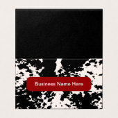 Cartes de visite Motifs de vache country branchés (Outside Unfolded)