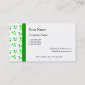 Cartes de visite Motifs Shamrocks verts (Devant)