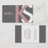 Cartes de visite mous de monogramme (Devant / Derrière)