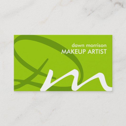 Cartes de visite mous de monogramme (Devant)