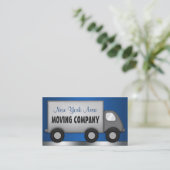 Cartes de visite Moving Truck Blue Movers (Debout devant)