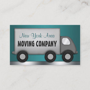 Cartes de visite Moving Truck Turquoises Movers
