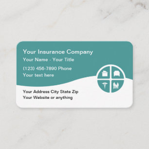 Cartes de visite multi-lignes d'agent d'assurance