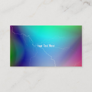 Cartes de visite multicolores de foudre