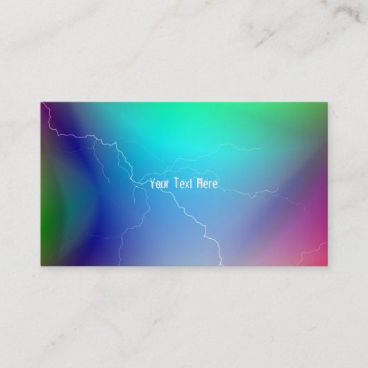 Cartes de visite multicolores de foudre (Devant)