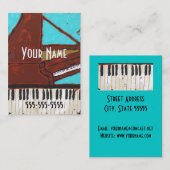 Cartes de visite musicaux de piano d'amusement (Devant / Derrière)