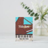 Cartes de visite musicaux de piano d'amusement (Debout devant)