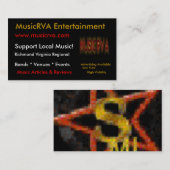 Cartes de visite MusicRVA (Devant / Derrière)