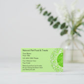 Cartes de visite naturels d'aliment pour animaux (Debout devant)