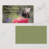 Cartes de visite naturels de coutume de papillon (Devant / Derrière)