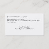 Cartes de visite nautiques (Dos)