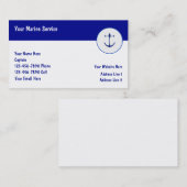 Cartes de visite nautiques (Devant / Derrière)