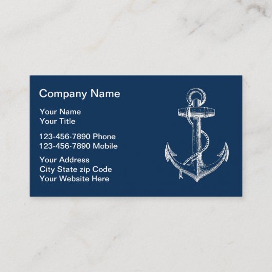 Cartes de visite nautiques (Devant)