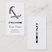 Cartes de visite nautiques d'Ancre et de drapeaux (Devant / Derrière)