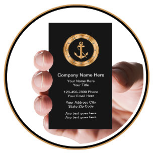 Cartes de visite nautiques élégantes