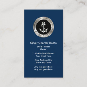 Cartes de visite nautiques élégantes