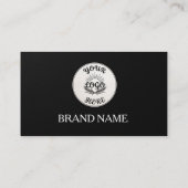 Cartes de visite noir et blanc Code QR moderne (Dos)