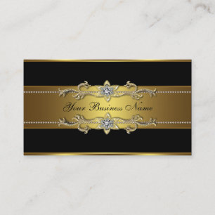 Cartes de visite noir or