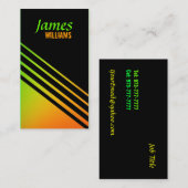 Cartes de visite noirs (Devant / Derrière)