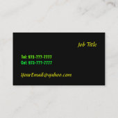 Cartes de visite noirs (Dos)