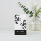 Cartes de visite noirs/blancs de conception (Debout devant)