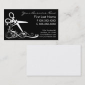 Cartes de visite noirs blancs de coupe de cheveux (Devant / Derrière)