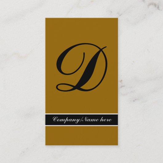 Cartes de visite noirs brun monogramme exceptionne (Devant)