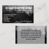 Cartes de visite noirs concrets grunges de (Devant / Derrière)