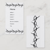 Cartes de visite noirs de barbwire (Devant / Derrière)
