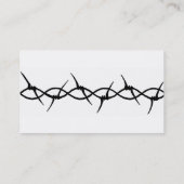 Cartes de visite noirs de barbwire (Dos)
