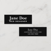 Cartes de visite noirs de base pour Customiser (Devant / Derrière)