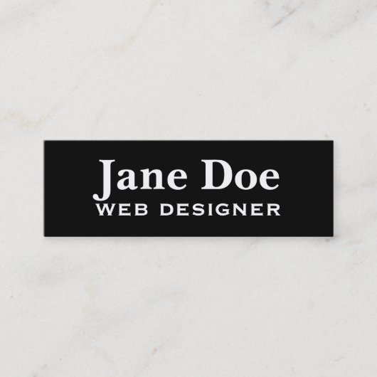 Cartes de visite noirs de base pour Customiser (Devant)