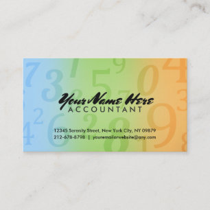 Cartes de visite noirs de comptable