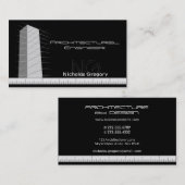 Cartes de visite noirs de génie architectural (Devant / Derrière)