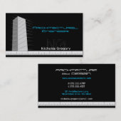 Cartes de visite noirs de génie architectural (Devant / Derrière)