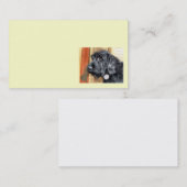 Cartes de visite noirs de Labradoodle (Devant / Derrière)