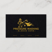 Cartes de visite noirs de lavage à pression or per (Devant)