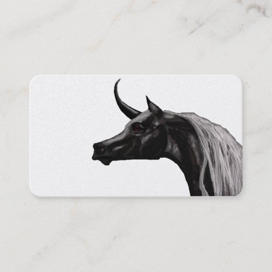 Cartes de visite noirs de licorne (Devant)