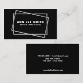 Cartes de visite noirs de luxe - Gold/Silver Foil! (Devant / Derrière)
