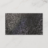 Cartes de visite noirs de parties scintillantes (Dos)