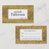 Cartes de visite noirs de rendez-vous de regard de (Devant / Derrière)