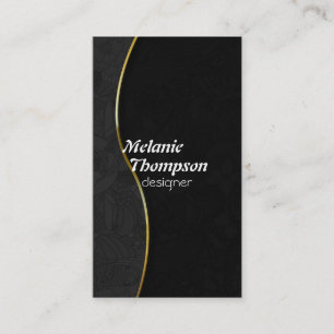 Cartes de visite noirs élégants de concepteur