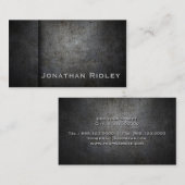 Cartes de visite noirs EN MÉTAL (Devant / Derrière)