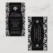 Cartes de visite noirs et blancs de concepteur (Devant / Derrière)