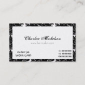 Cartes de visite noirs et blancs de damassé de (Dos)