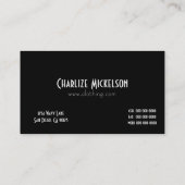 Cartes de visite noirs et blancs de pois (Dos)