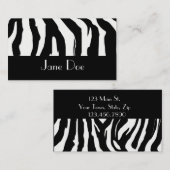 Cartes de visite noirs et blancs d'impression de (Devant / Derrière)